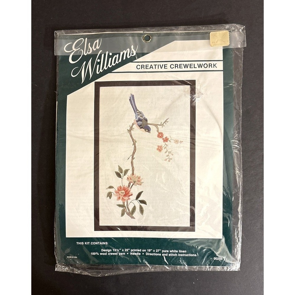 Elsa Williams Kit Creative Crewel work 00215 Blue Bird/Floral